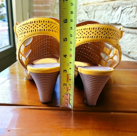 K Studio Slip-On Cut Out Sandals with Heels. - Picture 8 of 9